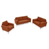 Sersper 3-Piece Upholstered Sectional Sofa Set, 1 Three Seater Sofa, 1 Loveseat and 1 Sofa Chair - 2 of 4