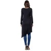 Womens Long Sleeve Knee Length Asymmetrical Tunic Top - 24seven Comfort Apparel™ - 3 of 4
