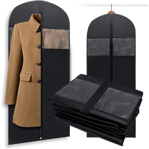 Plixio 60" Black Garment Bags for Hanging Clothes, Men Suit Bag for Travel and Clothing Closet Storage of Dress Shirts Coats Suit (Black-60 Pack: 60") - 1 of 4