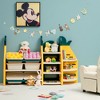 Costway Green Kids Toy Storage Organizer with Bins and Multi-Layer Shelf  for Bedroom Playroom TY327808GN - The Home Depot