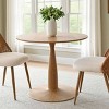 Modern Round Dining Table, Small Space Kitchen Table, Mid-Century Pedestal Base Table for Kitchen or Dining Room-Tanpinhause - 3 of 4