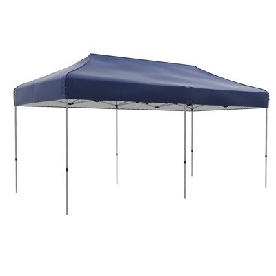 VisioGear 10'*20' Pop Up Canopy Tent, Outdoor Instant Gazebo Sun Shade Shelter for Catering, Wedding, Dark Blue, 230.4"*115.2"*132"