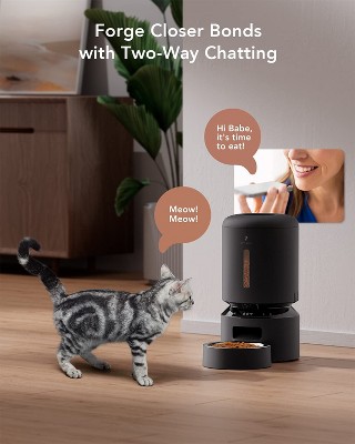 Black 5L Automatic Pet Feeder with Camera and WiFi