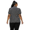 L I V D Women's Minnie Polka Dot Tie Neck Blouse - 3 of 3