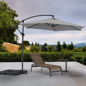 Whiteline Modern Living UM1683-GRY Aiden Standing Umbrella,Polyester Fabric in Grey and Aluminum Pole - 1 of 4