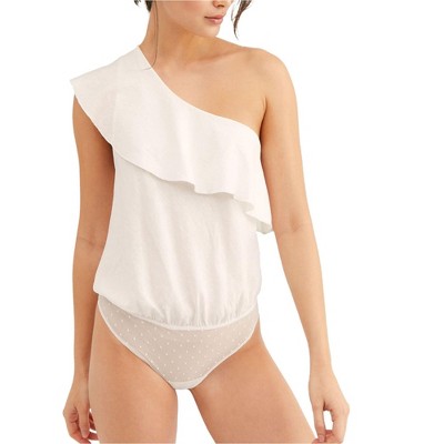 Free People Womens Ruffle Bodysuit Jumpsuit