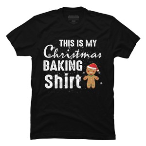 Men's Design By Humans Gingerbread Christmas Baking Shirt By shirtpublic T-Shirt - 1 of 4