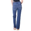 Rekkuna Women's Stretch Straight Leg Jeans – Mid-Rise Pull-On Shaping Denim with Elastic Waistband and 5-Pocket Design - 3 of 4