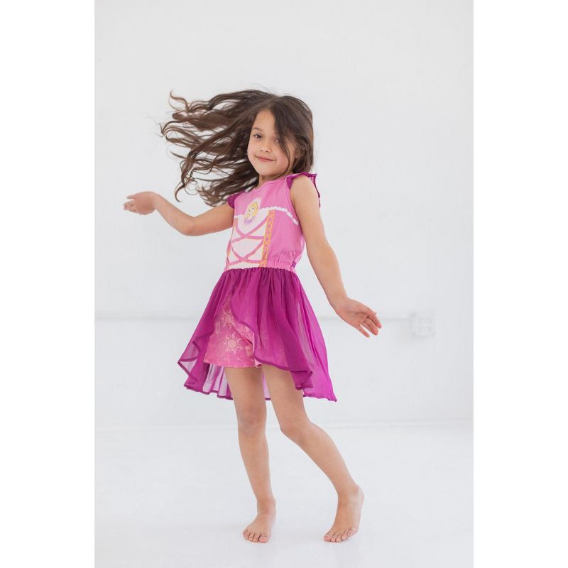 Disney Princess Moana Frozen Rapunzel Jasmine Belle Girls Romper and Skirt Toddler, 2 of 9