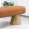 64" Upholstered Dining Bench with Wood Legs, No-Assembly Entryway or End of Bed Bench Ottoman, 300 LBS Weight Capacity for Dining Room or Kitchen - 4 of 4