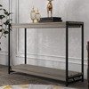 Farmhouse Entryway Table, 40" Brown Console Table with Storage - 2 of 4