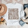Thankful Grateful Blessed Block Distressed - Women's Graphic Sweatshirt - 2 of 4