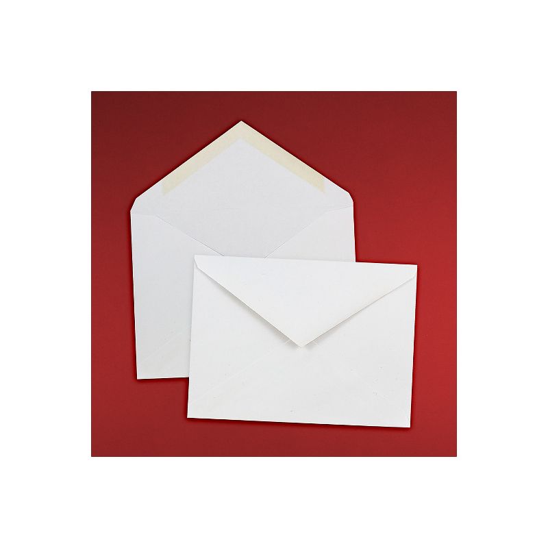 JAM Paper A6 Invitation Envelopes with V-Flap 4.75 x 6.5 White 25/Pack J0567, 4 of 5