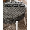 3Pcs Wicker Patio Bistro Furniture Set with 2 Rattan Chairs and 1 Glass-Top Coffee Table for Balcony, Garden, Lawn or Backyard, Outdoor Cafe - 4 of 4