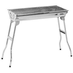 NicBex 28.7"Portable&Foldable Charcoal Grill for Outdoor Use,Stainless Steel BBQ Griller for Camping,Picnic,Party&Backyard with Pan,Grill Rack&Hooks - 1 of 4