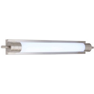 Possini Euro Design Possini Euro 42 1/2" Brushed Nickel Frosted White Tube Bath Light - 1 of 1
