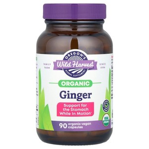 Oregon's Wild Harvest Organic Ginger, 1,000 mg, 90 Vegan Capsules (500 mg per Capsule) - 1 of 2