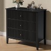 Heynemo 3 Drawer Dresser, Painted 30 Inch Tall Wood Nightstand with Storage, Wide Modern Chest of Drawers with Ball Bearing Slide - 2 of 4