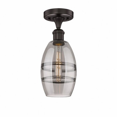 Vaz - 1 Light Semi-Flush Mount In Industrial Style-8.25 Inches Tall and 5.88 Inches Wide