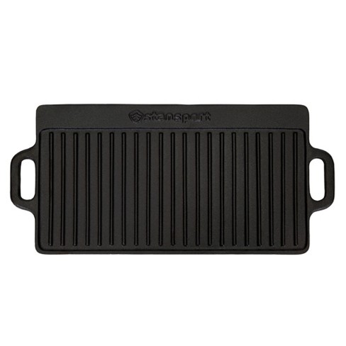 Gas Stovetop, Pre-Seasoned Square Cast Iron Reversible Grill/Griddle Pan,  10 X 10 