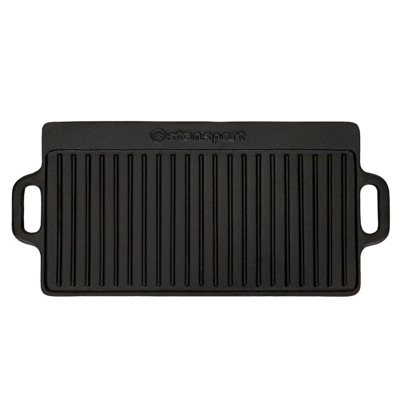 Stansport Pre-Seasoned Cast Iron Griddle with Reversible Cooking Surface, 1 of 8