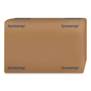 Tork Xpressnap Interfold Dispenser Napkins, 1-Ply, Bag-Pack, 13 x 8.5, Natural, 500/Pack, 12 Packs/Carton - 1 of 4