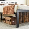 DobleePy Queen Size Bed Frame with Wave Wood Headboard & Footboard, Sturdy Metal Platform with Under-Bed Storage, No Box Spring Needed - 4 of 4