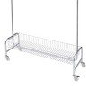 HDZNVF Garment Rack with Basket on Wheels Rolling Clothes Rack for Hanging Clothes Heavy Duty Garment Rack - 4 of 4