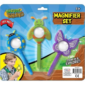 Nature Bound Magnifier Set – 3 Insect-Shaped Glasses, 4X Zoom, Exploration Toy - 1 of 4