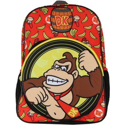 Nintendo Donkey Kong Backpack Gone Bananas 16" Video Game Backpack Red