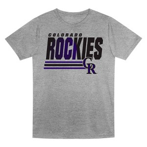 MLB Colorado Rockies Boys' Gray Poly T-Shirt - 1 of 1
