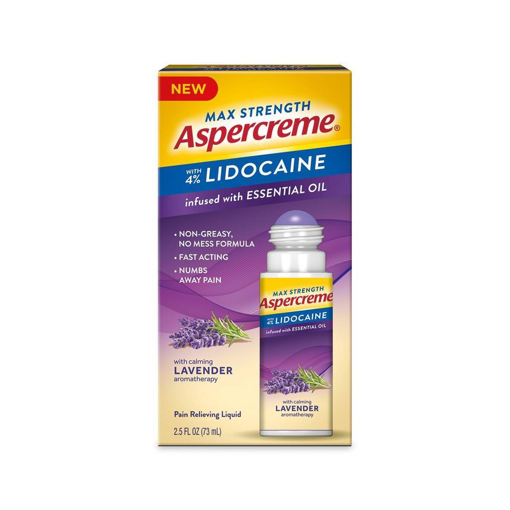 UPC 041167056851 product image for Aspercreme Max Strength 4% Lidocaine Essential Oils - Lavender - 2.5 fl oz | upcitemdb.com