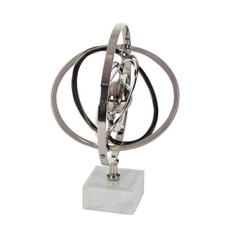 18&#34; x 12&#34; Traditional Silver and Black Armillary Sphere Silver - Olivia &#38; May, 5 of 9
