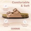 CUSHIONAIRE Lane Cork Footbed Sandals for Women –Comfortable Double Buckle Slip-On with Genuine Suede Footbed & Arch Support Slides for Women Footwear - 4 of 4
