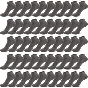GENTLEAGU Women's Viscose Bamboo Ankle Socks - Thin, Soft & Breathable, Rayon Fabric, 50 Pairs Wholesale Family Pack - 1 of 4