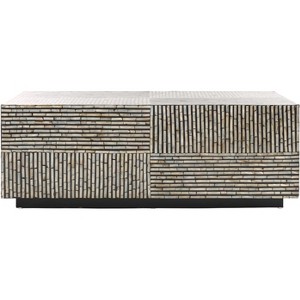 Hamza Rectangular Prism Coffee - COF1806A - Silver/Black - Safavieh - 1 of 4