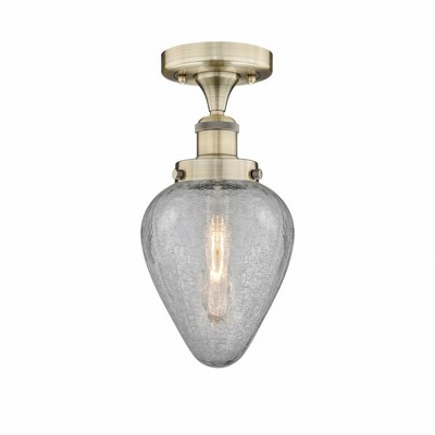 Geneseo - 1 Light Semi-Flush Mount In Industrial Style-9.75 Inches Tall and 6 Inches Wide
