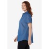 Woman Within Plus Size Short-Sleeve Denim Shirt - 4 of 4