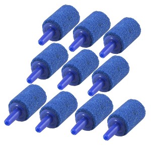 Unique Bargains Fish Tank Cylinder Aquarium Bubble Release Air Stones Blue 10 Pcs - 1 of 3
