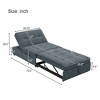 NicBex Convertible Sleeper Chair,Modern Multi-Function Folding Sofa Bed with Storage Pocket,Couches with USB Port for Living Room,Dark Blue - 3 of 4