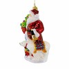 7.0 Inch Santa And His Polar Bear Buddy Christmas Claus Tree Bell Tree Ornaments - 3 of 3