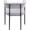 Meridian Furniture,Malin Grey Boucle Fabric Dining Chair, Set of 2 - 4 of 4