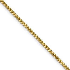 Black Bow Jewelry 2.3mm, 14k Yellow Gold Hollow Wheat Chain Necklace - 1 of 4