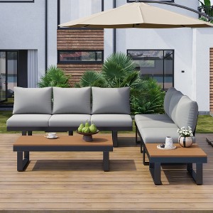 YOOCOZZ  Outdoor Sectional Sofa Set with Reclining Seats - 1 of 4