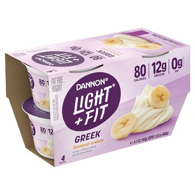 Light + Fit Nonfat Gluten-Free Banana Cream Greek Yogurt - 4ct/5.3oz Cups_2