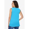 Woman Within Plus Size Sleeveless Polo Tunic - 3 of 4