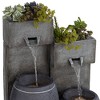 John Timberland Mendit Rustic Cascading 2-Jar Outdoor Wall Floor Water Fountain with LED Light 29" for Yard Garden Patio Home Deck Lawn - 4 of 4