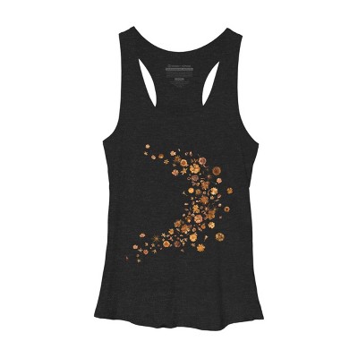 Women's Design By Humans Golden Flower Buds Breeze By designnatures Racerback Tank Top