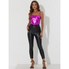 INSPIRE CHIC Women's Metallic Sleeveless Regular Fit Party Holographic Camisoles - image 3 of 4