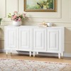 Lirago Modern High-Gloss Sideboard-4-Door Kitchen Accent Cabinet with Acrylic Legs 63"L*13.77"W*31.1"H - 2 of 4